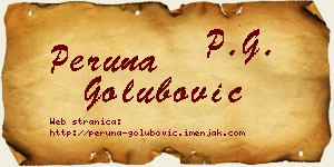 Peruna Golubović vizit kartica